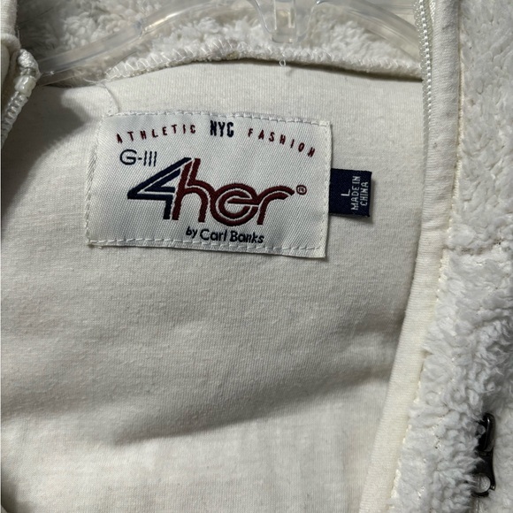 4her white hooded WI Badger Football sweatshirt size large - Picture 3 of 5